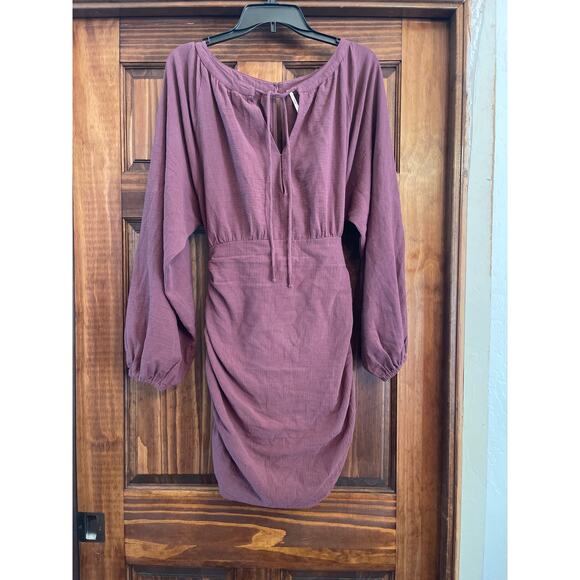 Free People The Only One ruched tie back mini dress Small - Picture 2 of 6